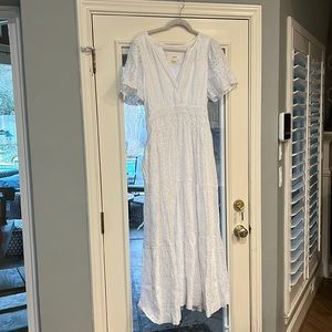 Eyelet cotton maxi dress